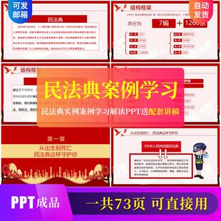 带实例案例民法典学习解读PPT课件普法宣传民法典宣传月讲座稿件
