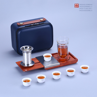 功夫茶具套装 光威家居纯银便携式 轻奢简约家用办公高档商务礼品