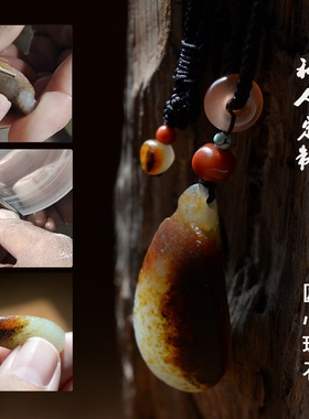 守护沉默石头匠心籽料原石雕刻