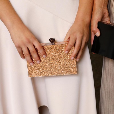 澳洲Witchery金银双色亚克力质感郁金香金属扣头两用蛇骨链方盒包