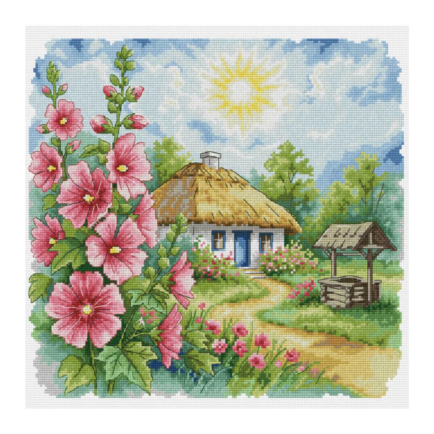 春夏秋冬四季十字绣田园小幅风景