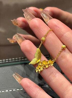 链女花朵时尚高级感链轻奢颈气质