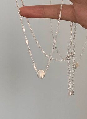 圆珠颈链项链水波设计拉丝时尚