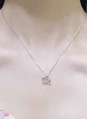 星星新款心女轻批发跳动银项链