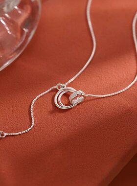 链爆款新款设计圆圈风颈链百搭