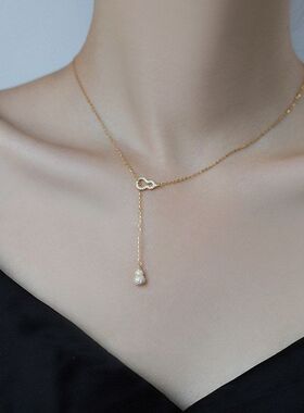 链颈链网红项链葫芦轻奢锁骨女