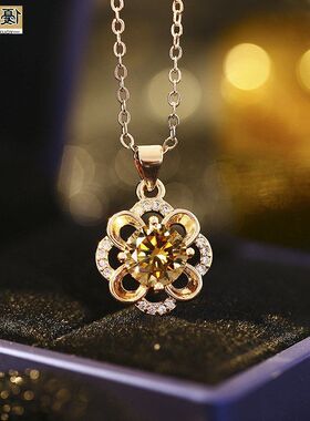 金色轻奢风项链香槟新款吊坠饰品