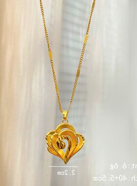 爆款铜高级感镀招财时尚吊坠项链