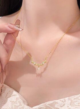 锆石2025项链」颈链奢小众时尚