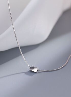 项链简约豆豆ins女锁骨配饰方块