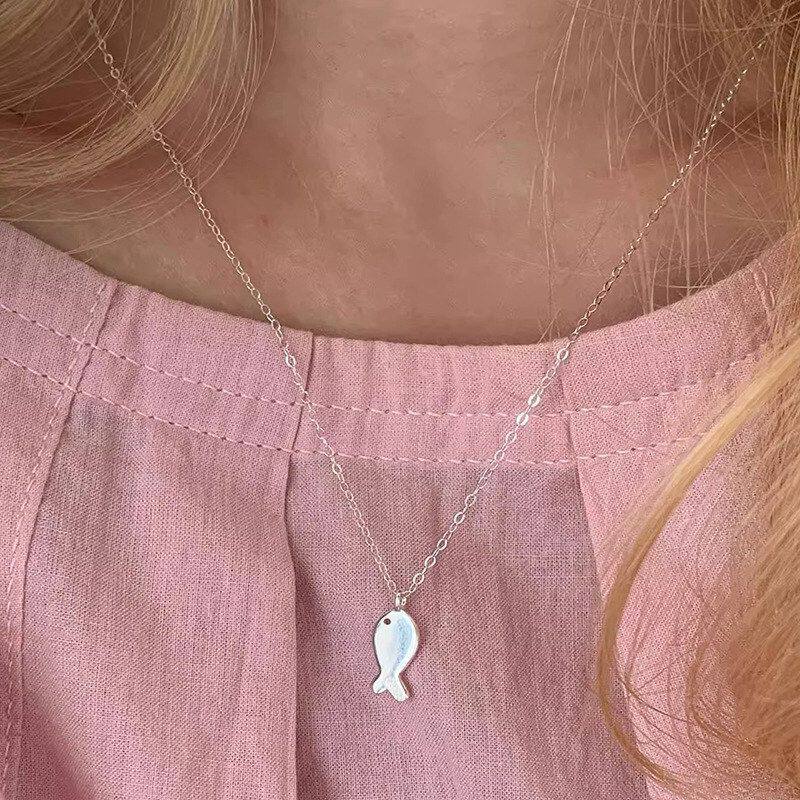 项链通勤小鱼韩系小颈ins学生甜美链饼干女简约链潮锁骨日常清新