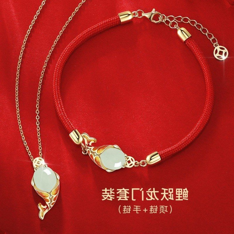 色项链女纯银999配饰锁骨链首饰