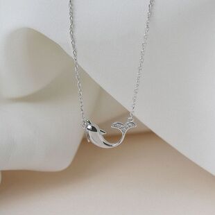 设计链颈链海豚项链锁骨2023爆款高级感批发风小众冷淡女轻奢新款