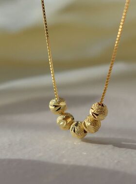 镀金转运珠抖音锁骨饰品质轻爱心