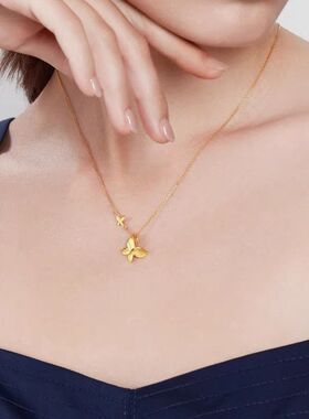 磨砂小幅浪漫福气梦幻蝴蝶颈时尚