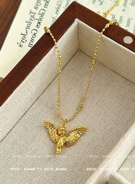 吊坠爱神链设计感丘比特配饰！爱河坠入个性轻奢小众锁骨女款项链