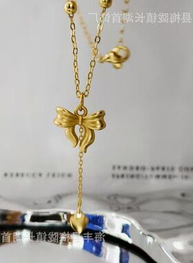 链仿真新款锁骨黄金项链同款在