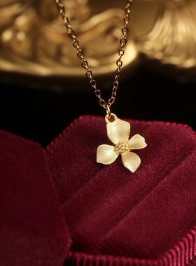 花朵栀子ins链设计吊坠小众女士