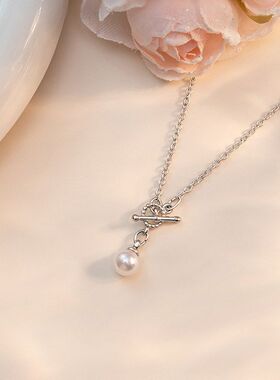 女网红项链设计感ins扣锁骨链潮