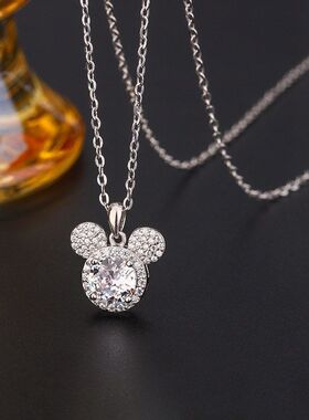 圆包韩国代发米奇莫桑石项链直播