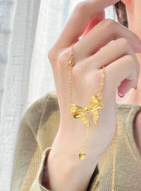 爱心小众链24蝴蝶结流苏在逃公主