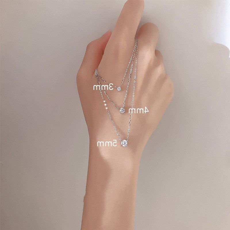 搭项链女纯银999配饰锁骨链首饰