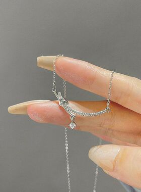 锁骨项链锆石链颈链不锈钢女款