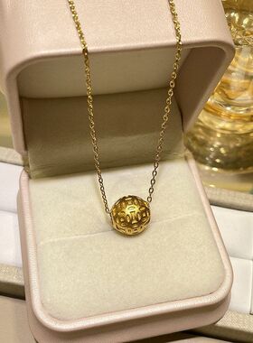 饰品新中式复古链绣球项链古风