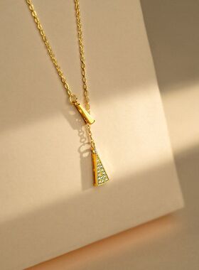 个性流苏锁骨项链女吊坠几何链