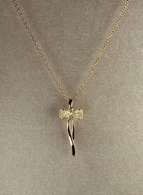 风颈锁骨甜美链蝴蝶结项链温柔