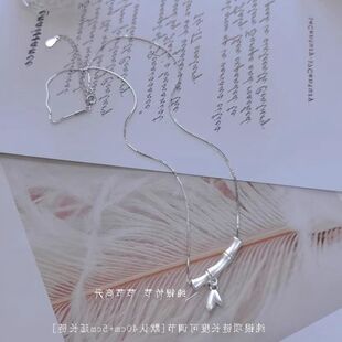 饰品批发竹节新款银项链链女升节节高风锁骨闺蜜冷淡考研礼物上岸