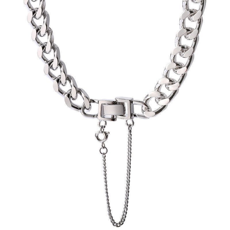 网项链女纯银999配饰锁骨链首饰