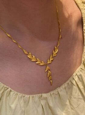 新款轻奢富贵金枝玉叶高级感麦穗