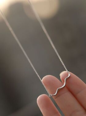 网红项链小众学生清新饰品线条