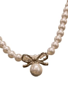 少女耳钉新款艾瑞雅珠珠法式项链