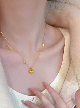 链女包本命年锁平安中国风高级感新中式轻奢祈福锁骨福牌顺遂项链