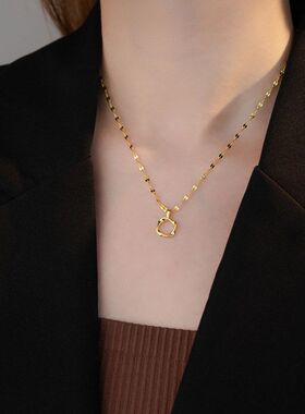 小众通勤新款女圆环项链百搭环吊