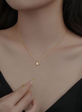 女设计项链心形小众ins旭日链颈