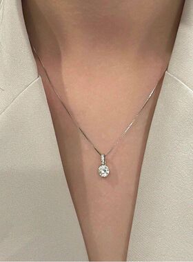 项链简约钻镶嵌女超冷淡闪链精致