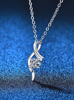 女轻高级感奢小众吊坠镶钻链之