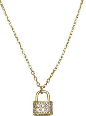 吊坠批发直播钻简约锁扣爱情项链