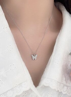 链小众风轻奢通勤女精致锁骨蝴蝶