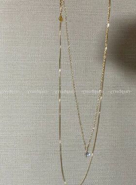 精致脖颈冷淡风金色项链PBERRY