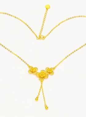 中国风花吊坠镂空项坠新款礼物