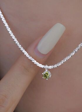 满天星时尚设计橄榄绿锁骨钻圆