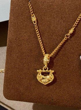 精致气质女项链轻奢婚庆包小锁