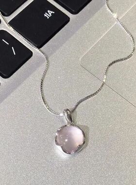 奢小众链猫眼简约新款锁骨圆形