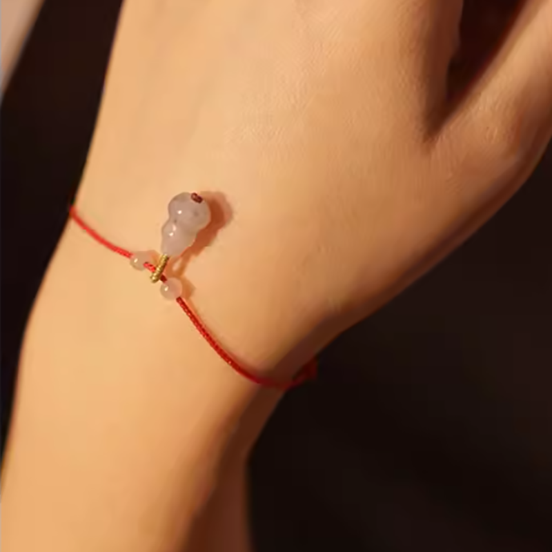 翡翠玉石小葫芦红绳手链女葫芦手链脚链手工编织手绳男女款饰品,珠宝/钻石/翡翠,手链/手串,淘宝优惠券,粉丝福利购,淘宝优惠卷