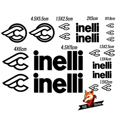 自行车架改装 CINELLI 轻量化装饰贴纸多种尺寸防水防晒多色可选