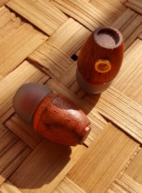 插拔mmcx实木花梨木吃鸡重低音游戏手机入耳式鸣匠凹凸发烧耳机